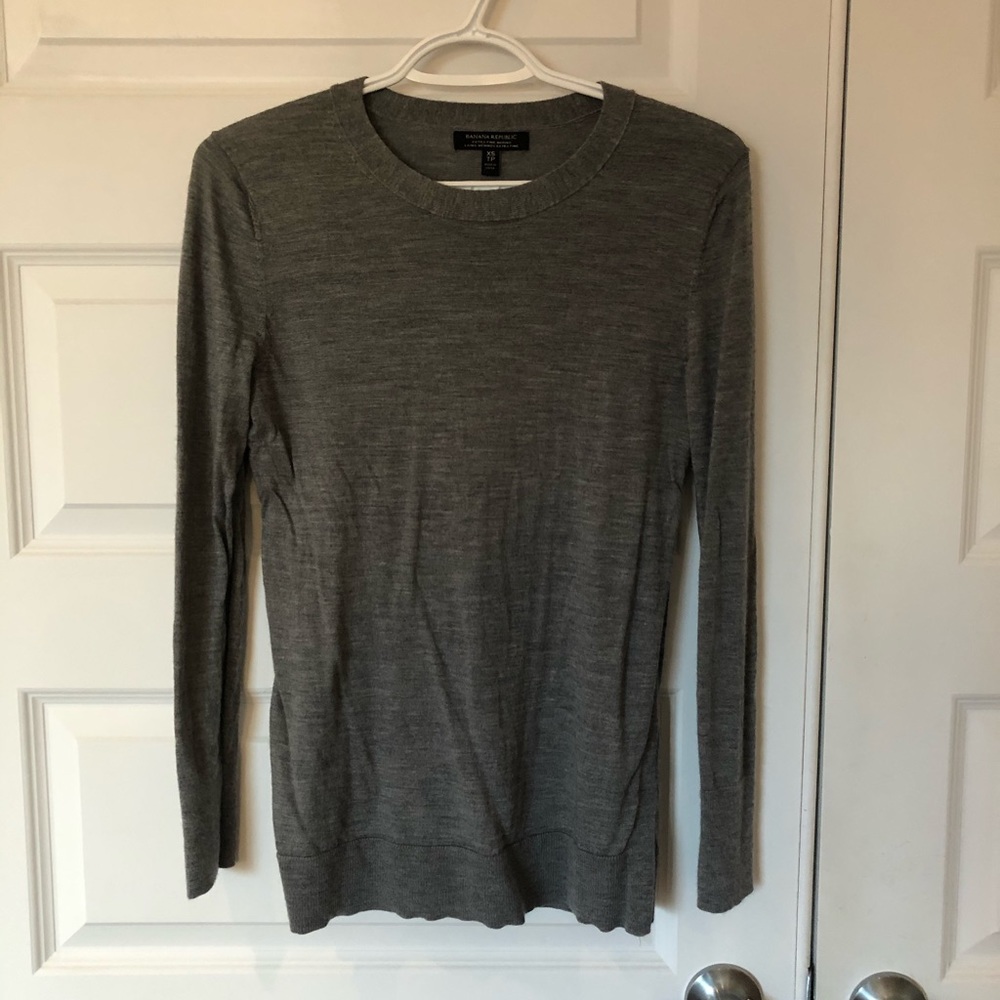 Grey merino wool sweater